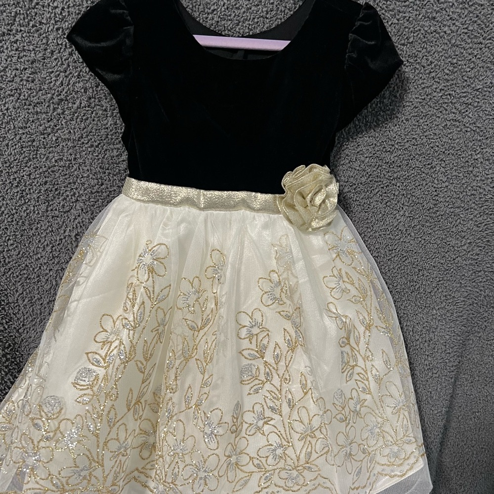 Kids gold & black dress